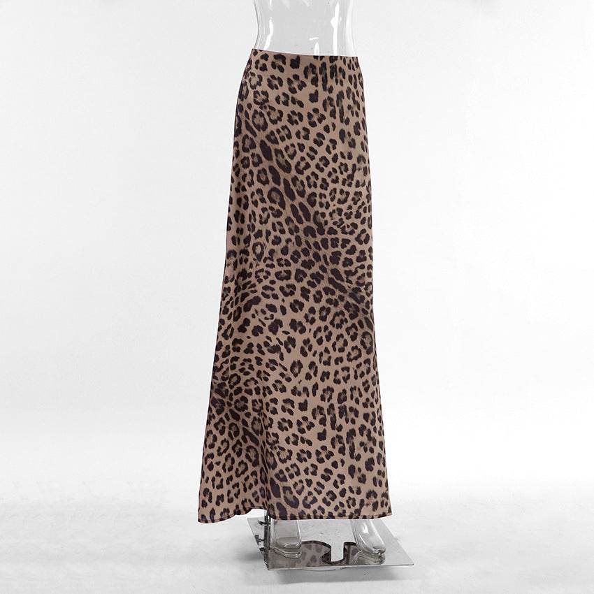 Leopard Long Skirt Fashion Mermaid Skirt Womens Clothing - EX-STOCK Canada