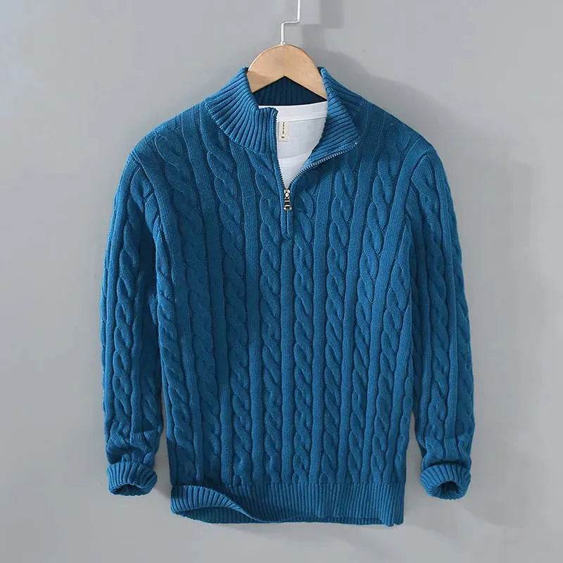Winter Half Zip Knitted Pullover Sweater for Men - EX-STOCK Canada