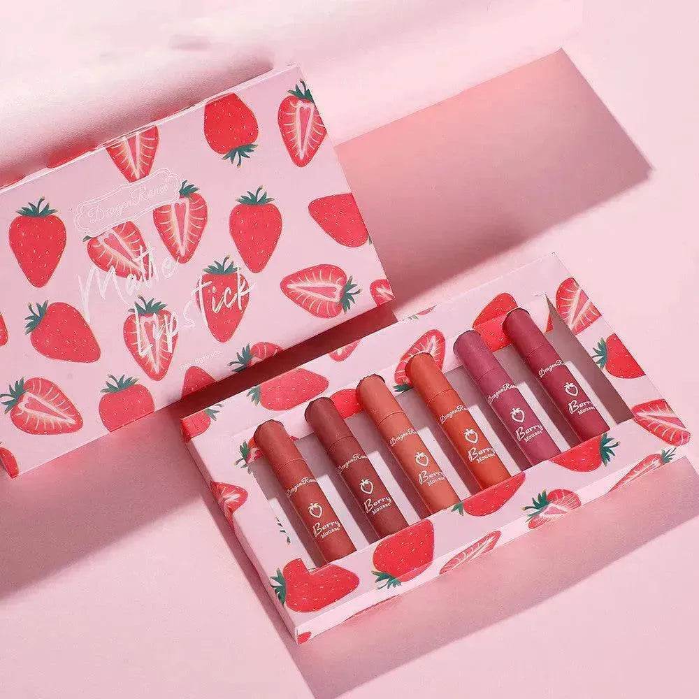 6pcs Box Strawberry Set Lip Gloss Non-stick Cup - EX-STOCK Canada