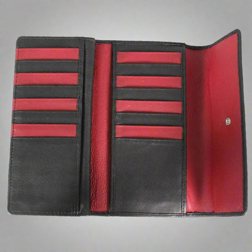 JBG International Women's Wing Flap Trifold Leather Wallet EX-STOCK Canada