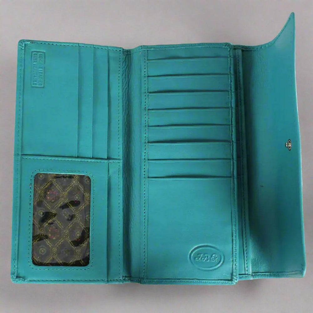 JBG International Women's Wing Flap Trifold Leather Wallet EX-STOCK Canada