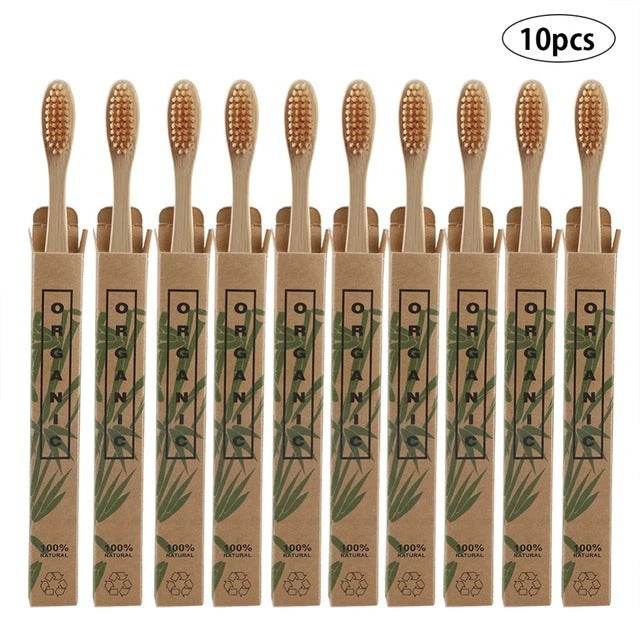 10pcs Bamboo toothbrushes - EX-STOCK Canada