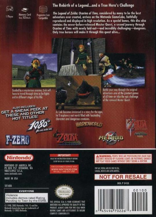 The Legend of Zelda Ocarina of Time + Master Quest