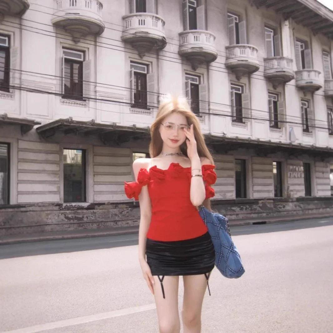 Women's Fashion Short Bandeau Sling Top EX-STOCK Canada