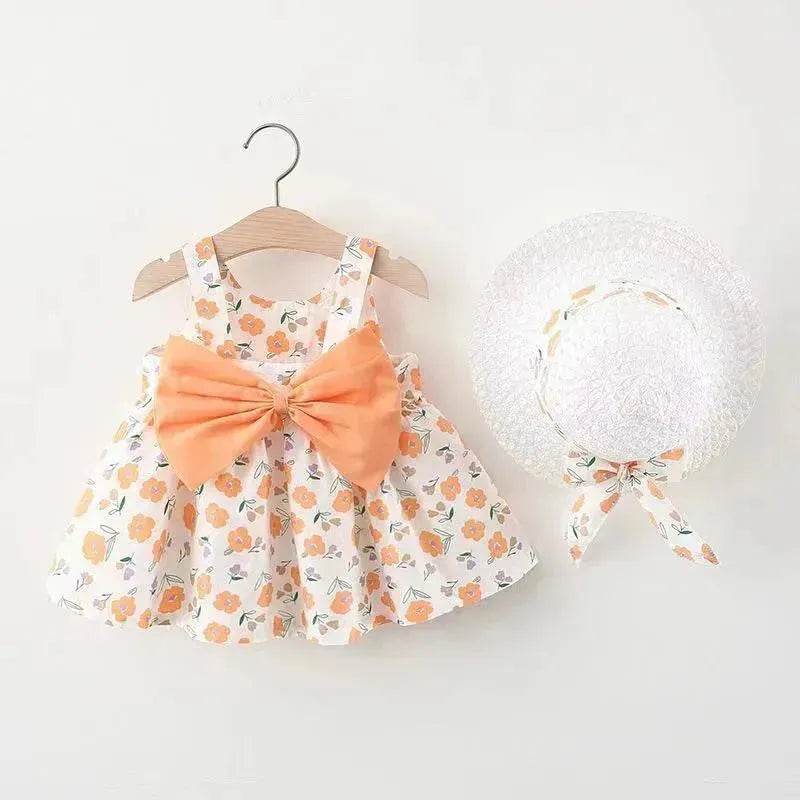 Casual Newborn Baby girl Printed Bow Princess Dress - EX-STOCK Canada