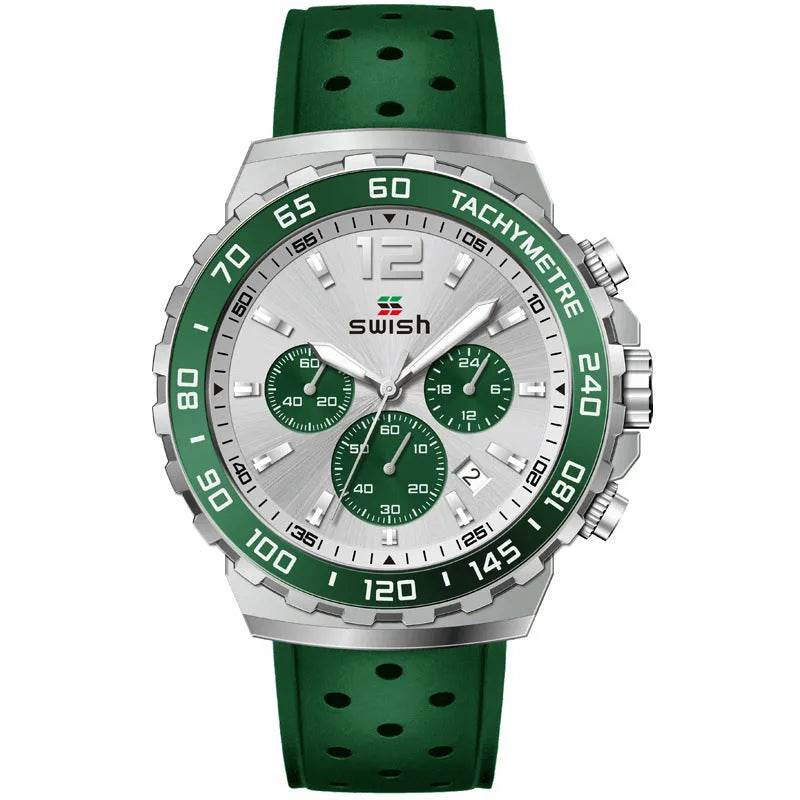 Men's Luminous Sports Breathable Hole Silicone Strap Six-pin Quartz Watch - EX-STOCK Canada