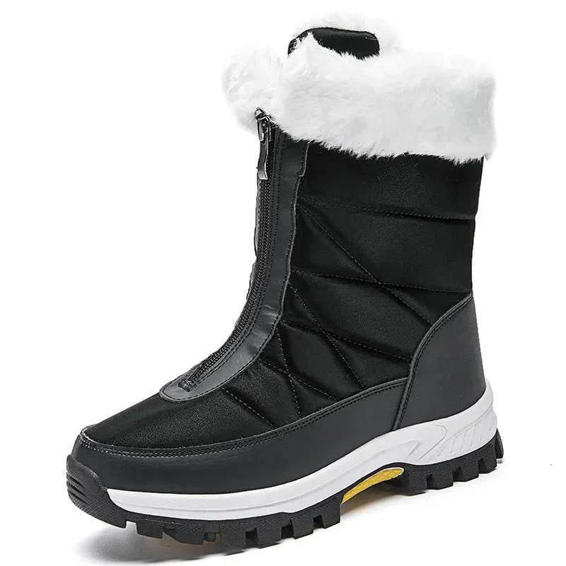 Winter Waterproof Snow Boots Women's Mid-calf Front Zipper - EX-STOCK Canada