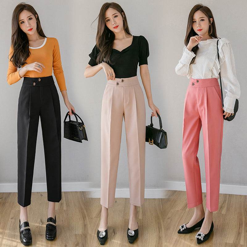 Tapered Trousers Women's Slim Harem Suit Trousers - EX-STOCK Canada