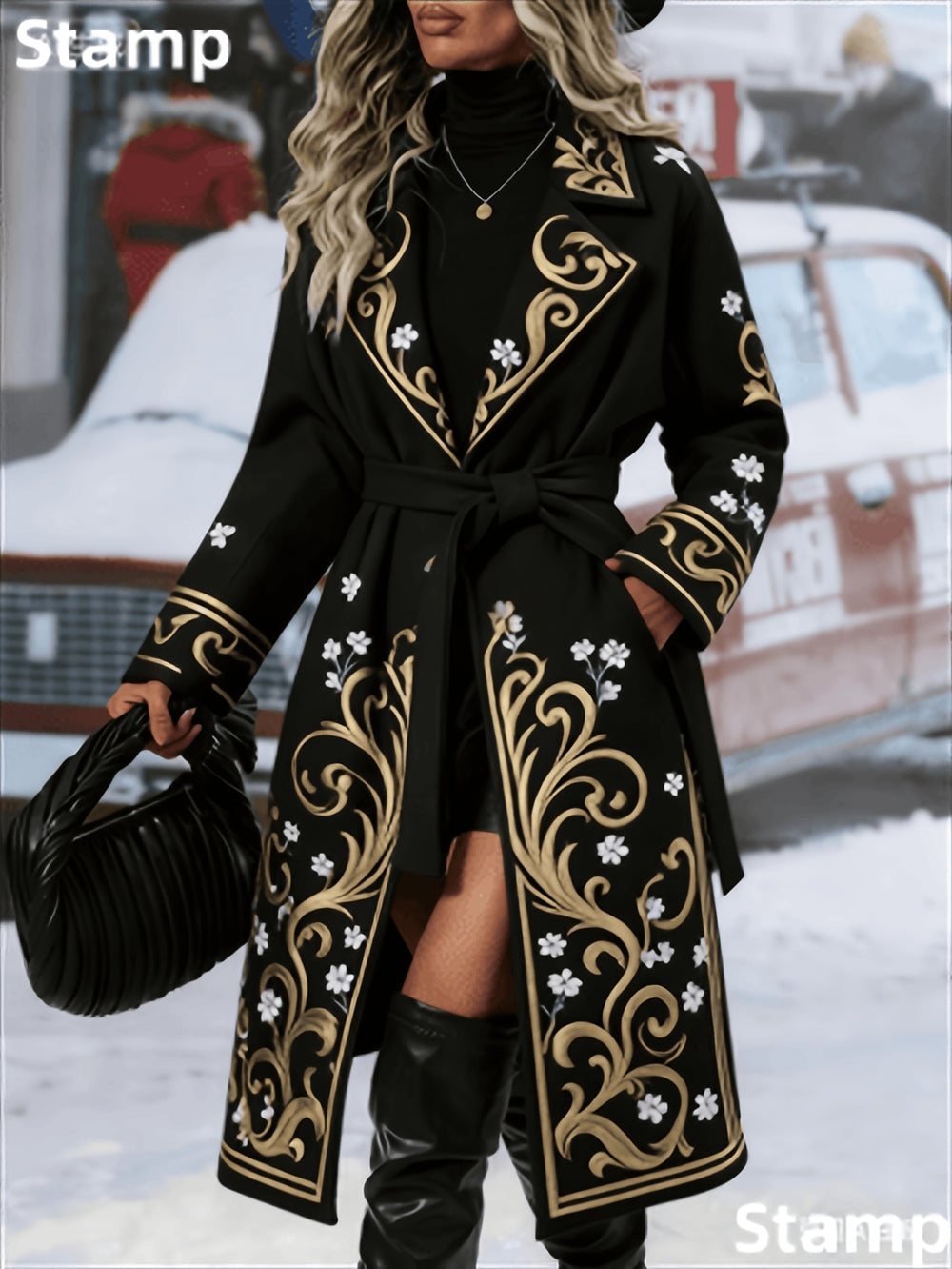 Fashionable Casual Long Coat EX-STOCK Canada