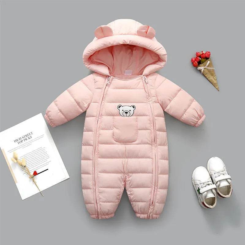 Infant Baby Puffer Hoodie Overall Romper Jumpsuit - EX-STOCK Canada