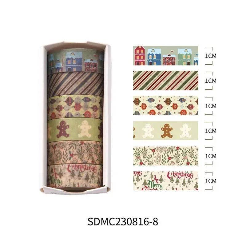 Creative Christmas Gift And Paper Adhesive Tape Journal Tape Christmas Decoration Material Cute Christmas Tape - EX-STOCK Canada