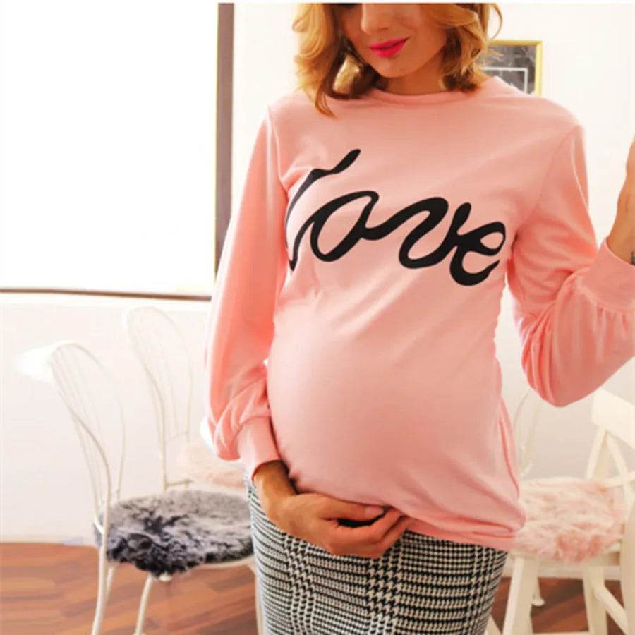 Women Maternity Sweatshirt Love Printed Parent-child Sweatshirt - EX-STOCK Canada