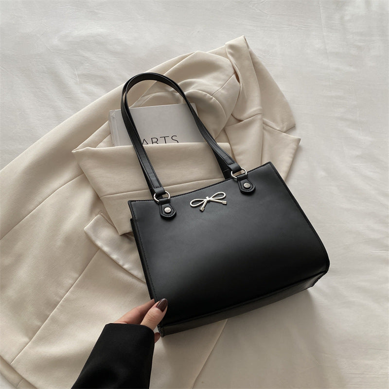 Large Capacity PU Leather Tote Bag for Women – Stylish Shoulder Bag