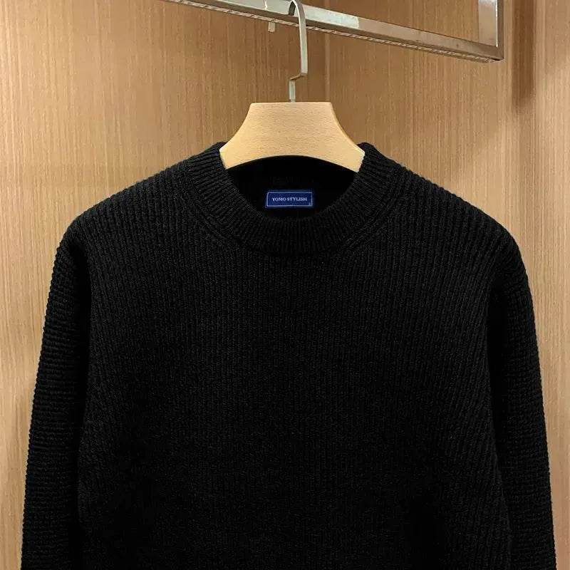 Autumn Fashion Knitted Woolen Thick Round Neck Pullover Sweater for men - EX-STOCK Canada