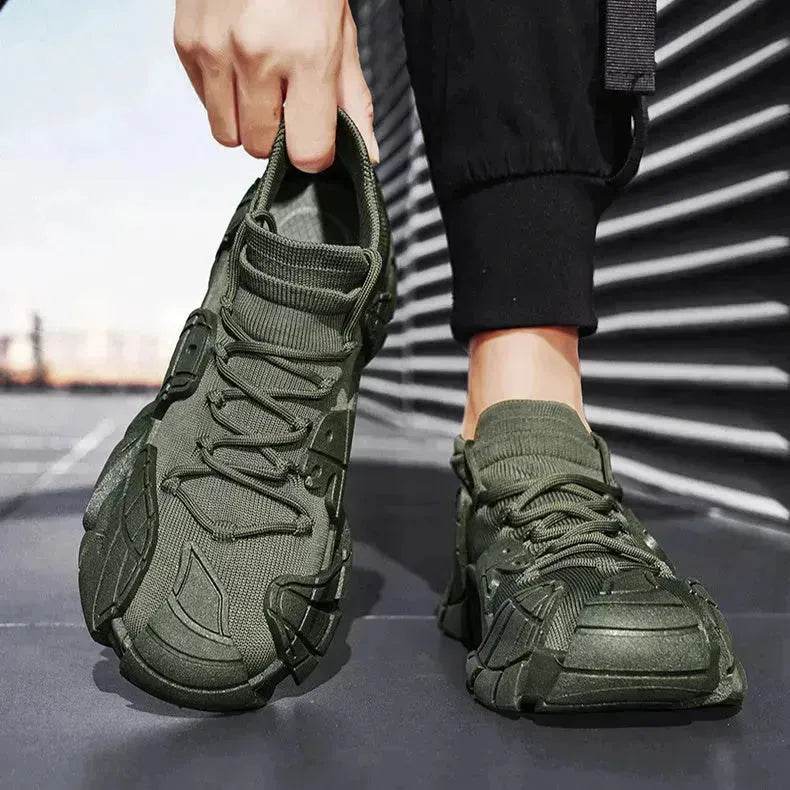 Fashion Lace Up Sock Shoes Men's Personalized Lightweight Running Walking Sneakers Thick Bottom Sneakers - EX-STOCK Canada