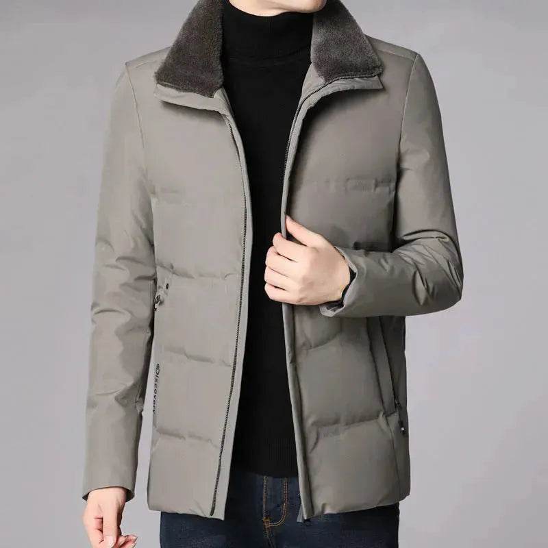 Fur Collar Thick Business Office Work Down Winter Jacket for men - EX-STOCK Canada