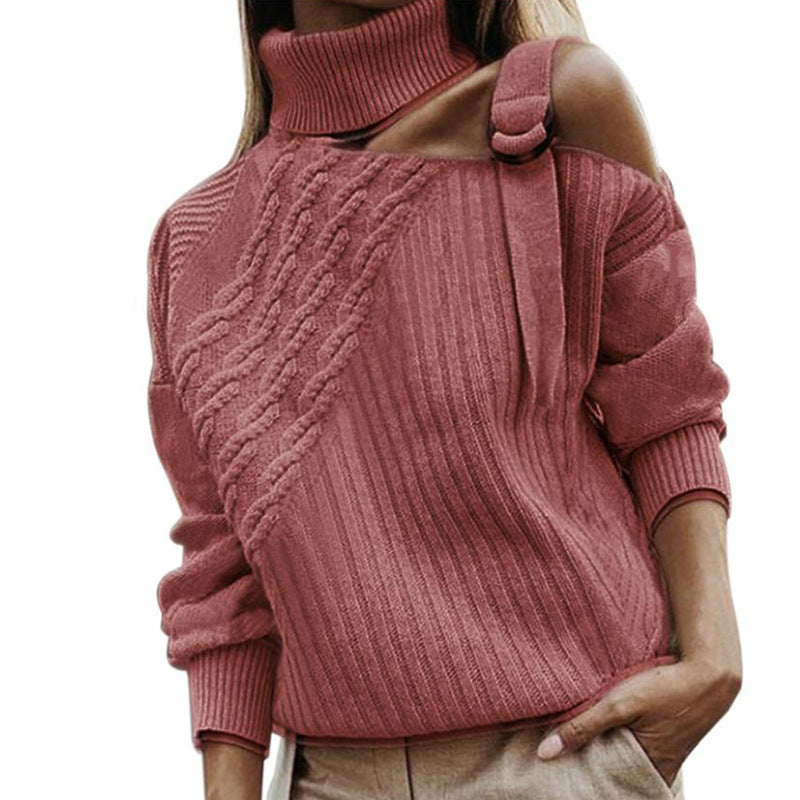 Winter women sweater leopard stitching sweater | EX-STOCK product gallery photo 14