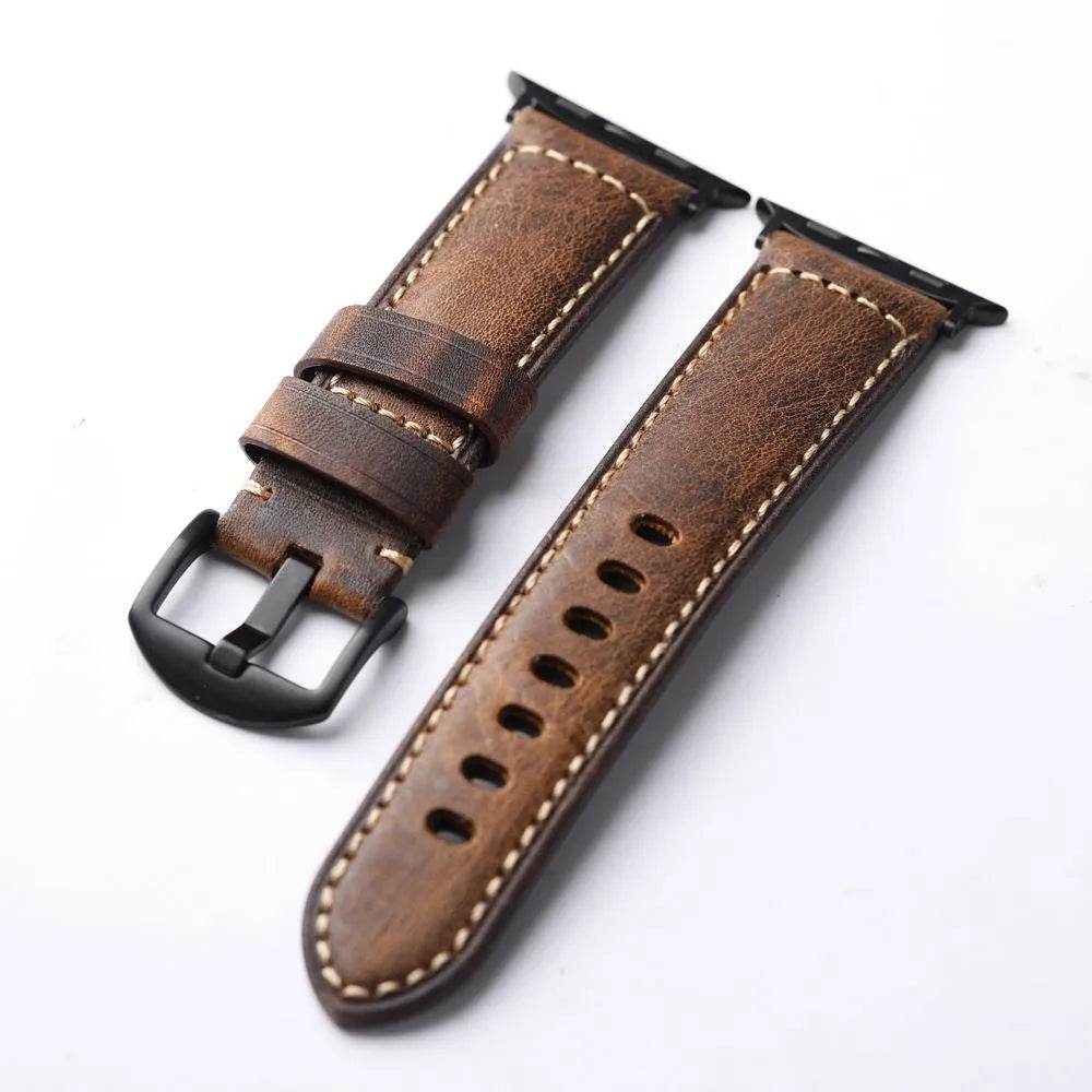 Pure Cowhide Strap Retro Style Watch Bracelet - EX-STOCK Canada