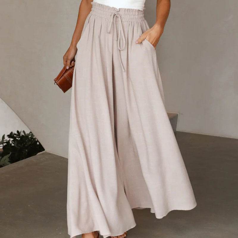 Printed Comfortable Casual High Waist Wide-leg Floral Palazzo Trousers women - EX-STOCK Canada