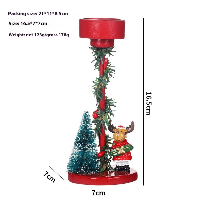 Christmas Decorations Desktop Resin Christmas Tree Elderly Candlestick EX-STOCK Canada