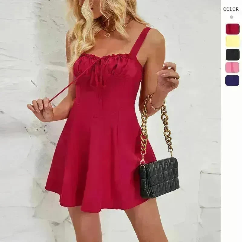 Elegant Chic Sleeveless A-line Casual Summer Mini Dress - EX-STOCK CANADA