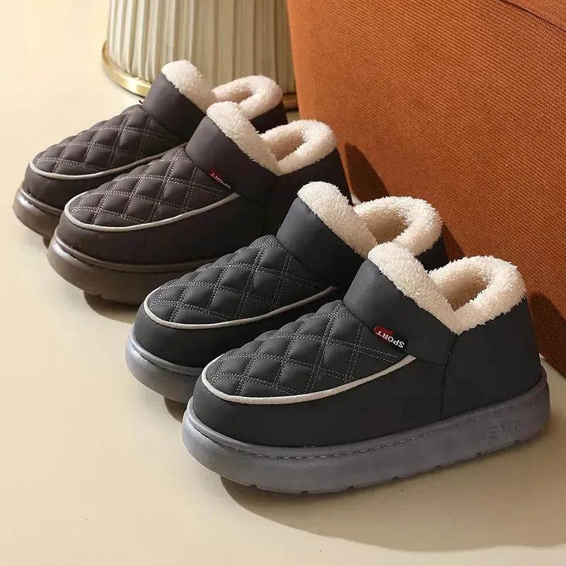Winter Plush Cotton platform Shoes Warm Thick-bottom Waterproof Home Slippers All-match Indoor Outdoor Garden Shoes For Women - EX-STOCK Canada