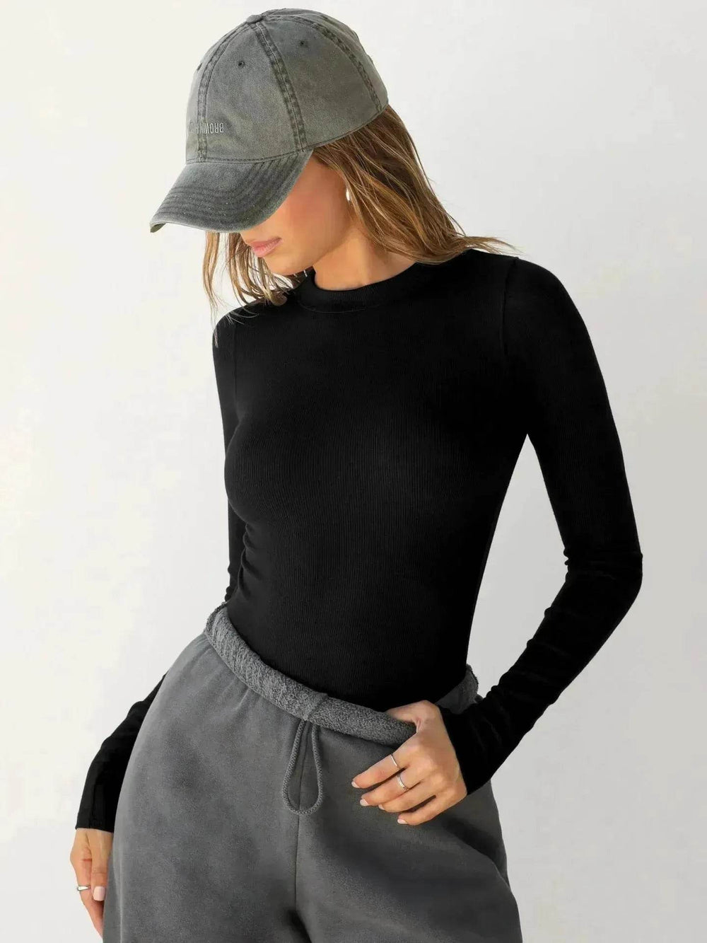 Elegant Chic Long sleeve Elastic Crop Top for Women - EX-STOCK Canada