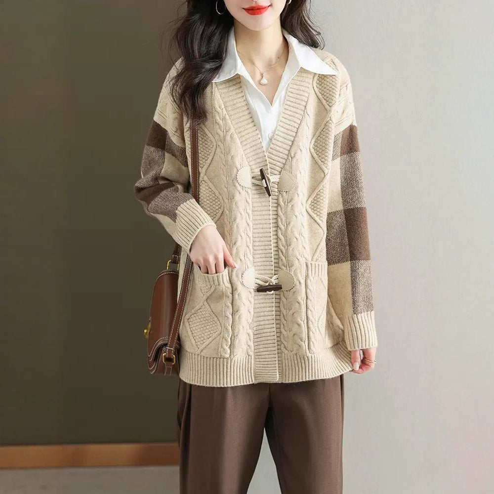 Women's Mid-length Knitted Cardigan Autumn And Winter | EX-STOCK product gallery photo 3