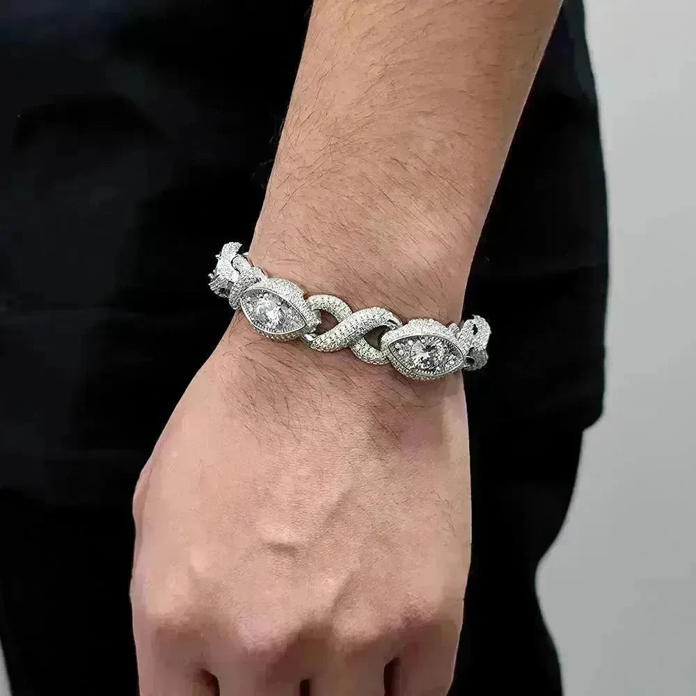 Men's Fashion Hip Hop Zircon Bracelet Cuban Link Chain - EX-STOCK CANADA