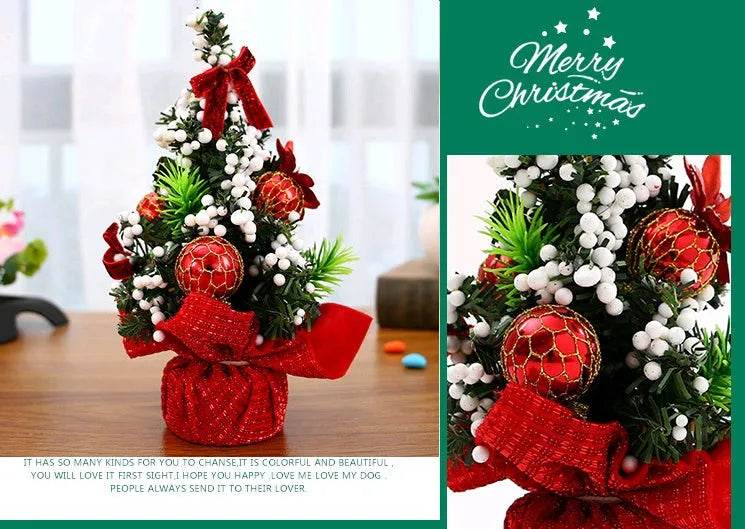 Christmas Ornaments Tree 20cm Mini Christmas Decoration Tree Christmas Day Mall Decoration Desktop Ornaments Small Tree - EX-STOCK Canada