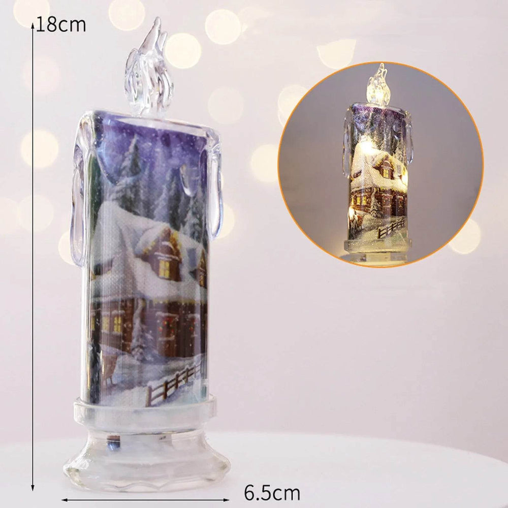 Christmas Transparent Electronic Flameless Candles Decorative Gifts - EX-STOCK Canada