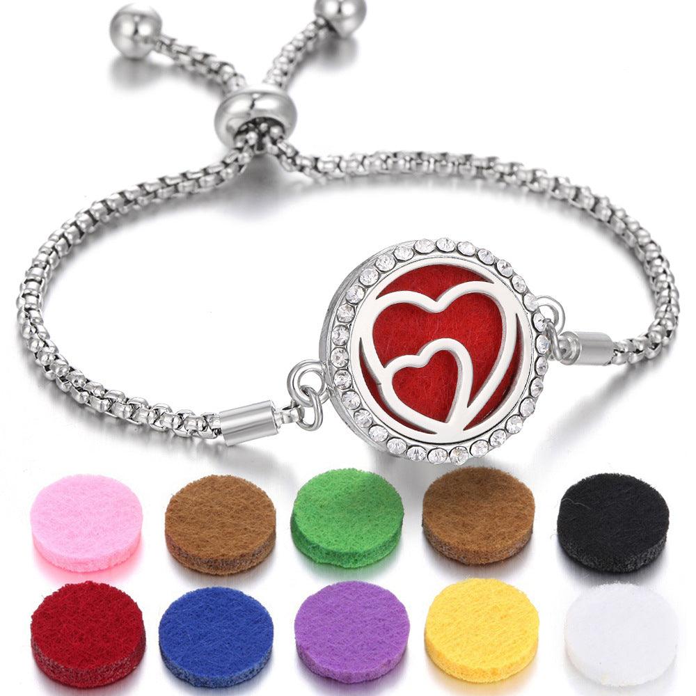 Bracelet d'aromathérapie kaléidoscope 2024 Nouveau Parfum Diffuseur d'huile essentielle Médaillon Bracelet Charms Bijoux diffuseur d'arôme pour femmes - EX-STOCK Canada