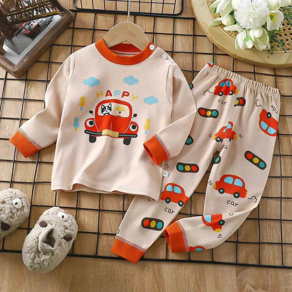 Unisex Children's Two piece Sleepwear Cotton Autumn Clothes Long Johns Pajamas for Kids - EX-STOCK Canada