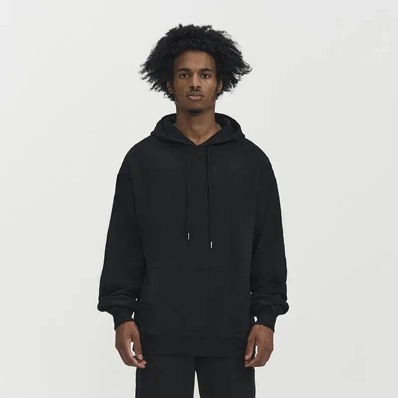 Plain Color American Retro Hoodie Pullover Sweatshirt Men - EX-STOCK Canada