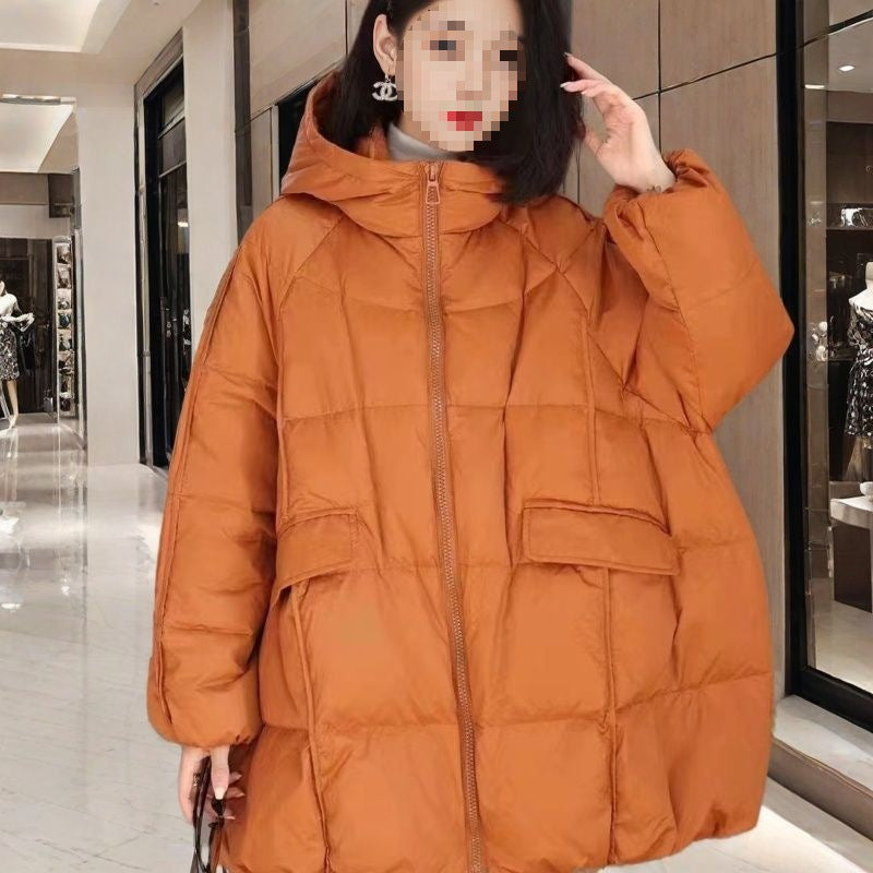 Doudoune grande taille en rouge Anhui, décontractée, à la mode, extra épaisse et super chaude - EX-STOCK Canada