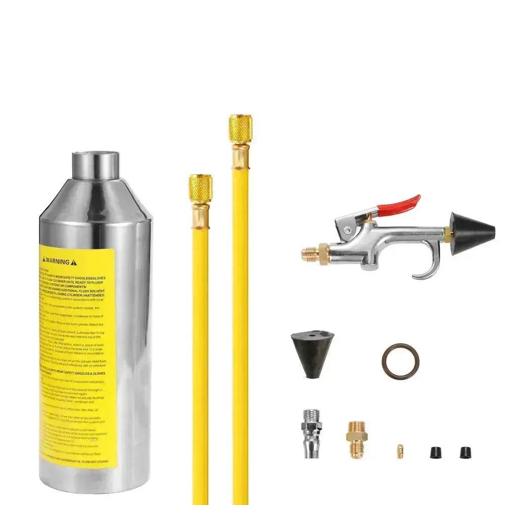 Automotive Air Conditioner System Flush Canister Gun Kit Pipe Maintenance Bottle - EX-STOCK Canada