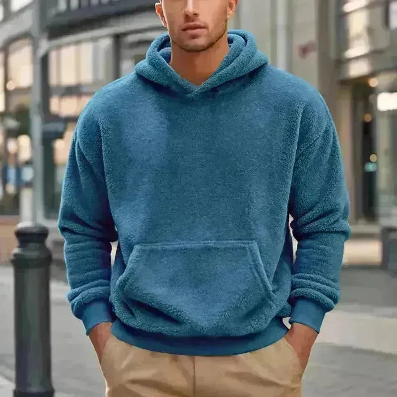Fall Winter Fleece Plush thick Hoodie Pullover tops for men - EX-STOCK CANADA