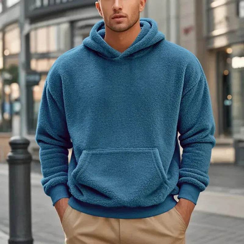 Fall Winter Fleece Plush thick Hoodie Pullover tops for men - EX-STOCK Canada