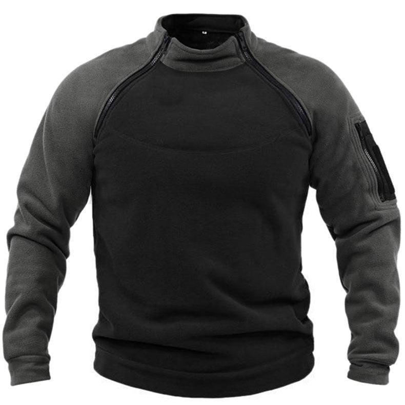 Pull pour hommes à col montant, chaud et ample, vêtement de couleur unieEX-STOCK Canada