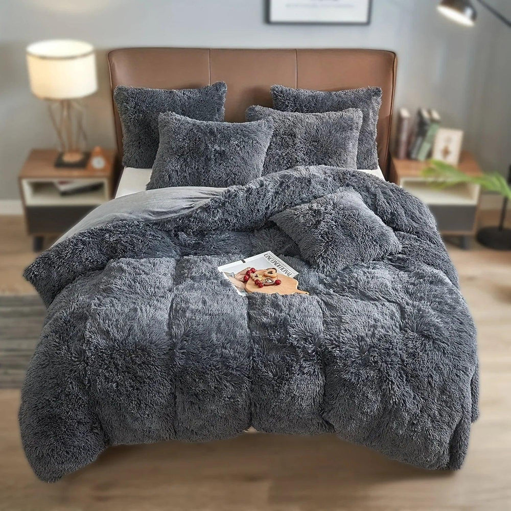 4PCs Plush Duvet Cover Set Luxury Ultra Soft Velvet Duvet EX-STOCK Canada