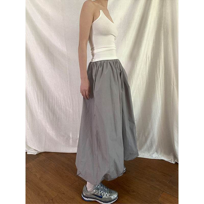 Women's All-match Simple Elegant Gathered Long Maxi Skirt - EX-STOCK Canada