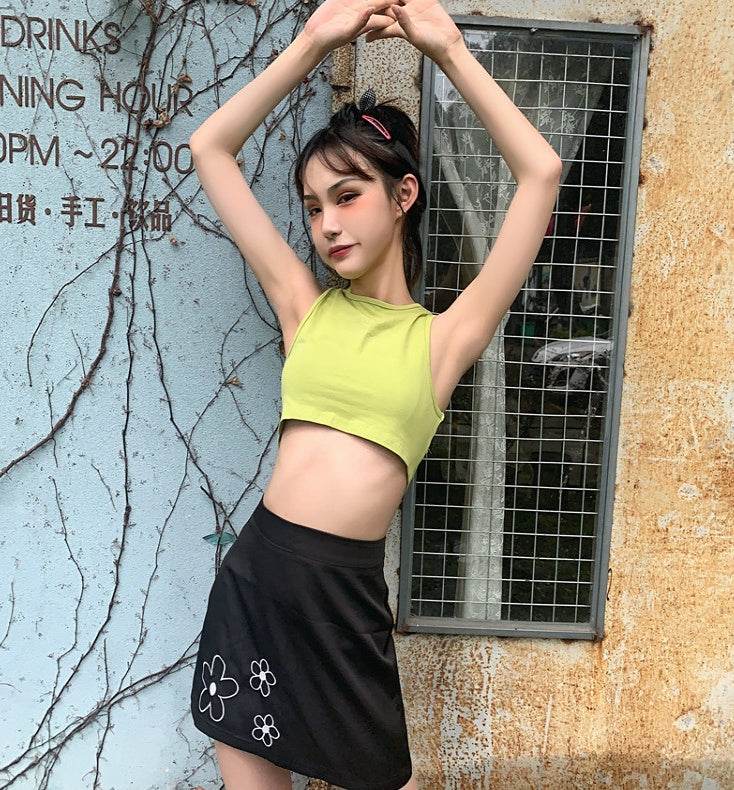 Summer Halter neck tank Tops and Skirt Outfit set - EX-STOCK Canada