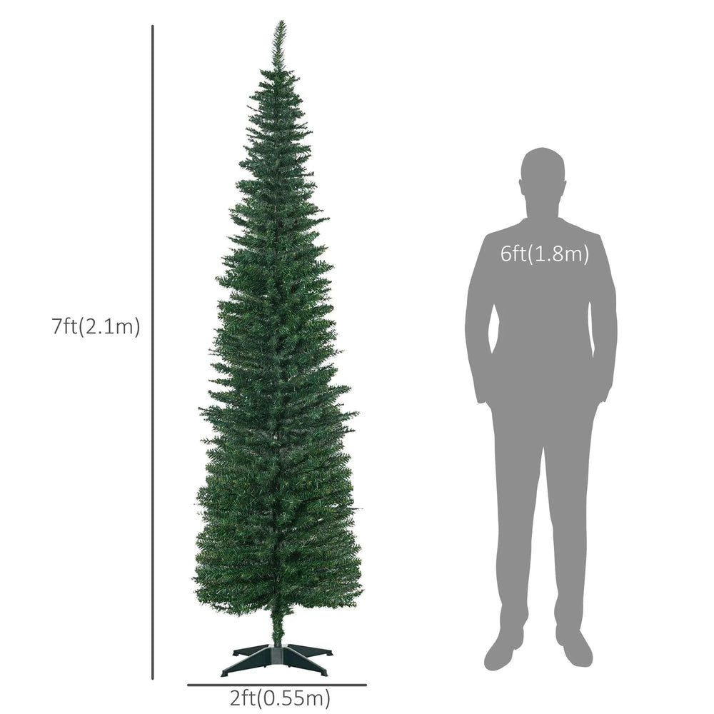 Sapin de Noël artificiel fin en PVC de 7' avec 390 branchesEX-STOCK Canada