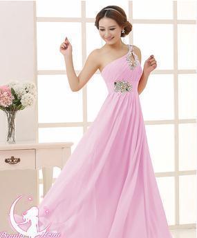 Evening dress one-shoulder dinner banquet long banquet EX-STOCK Canada