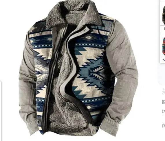 Thickened Side Seam Pocket Casual Zipper Loose Wolf Cotton Jacket - EX-STOCK Canada