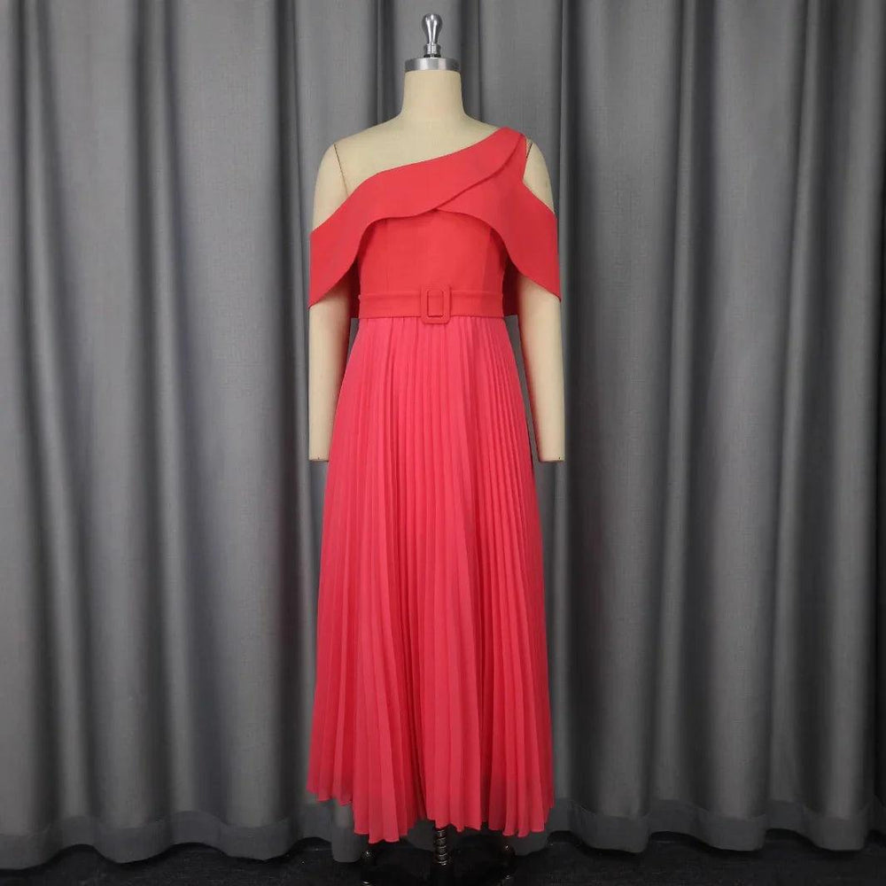 Dinner Party Fashion Slim Fit Temperament Waist-controlled Pleated Dress EX-STOCK Canada