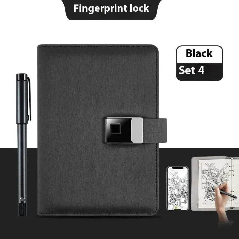 Handwriting Paper Screen Synchronization Smart Fingerprint Lock A5 Notebook - EX-STOCK Canada