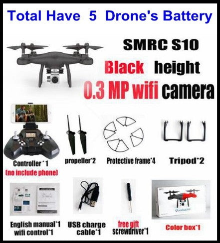Sales Promotion WiFi 2MP Camera With S10 SMRC FPV Quadcopter Drone Helicopter UAV Micro Remote Control Toy RACER KIT Aircraft EX-STOCK Canada