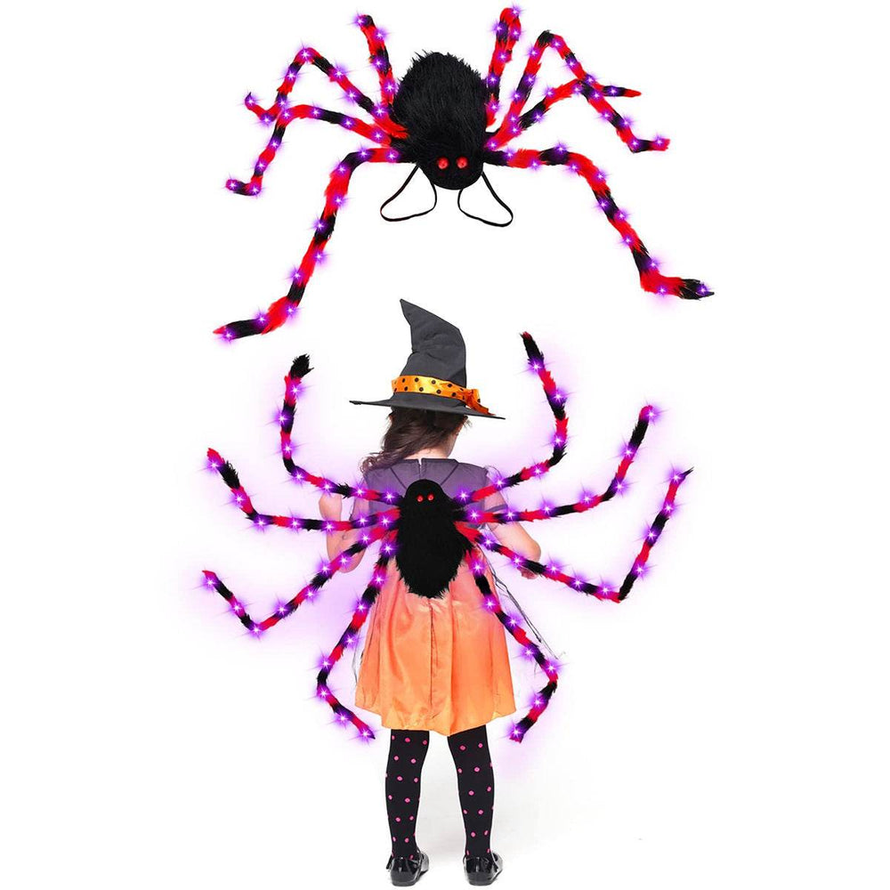 Halloween Spider Backpack Nine LED Modes Plush Sugar Bag - EX-STOCK Canada