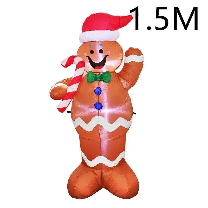 Christmas LED Lights Glowing Santa Tree Snowman Inflatable Doll Outdoor Yard Garden Decor - EX-STOCK Canada
